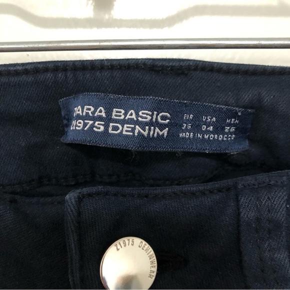 Zara Denim Skinny Jeans Navy Blue 4 - Picture 2 of 4